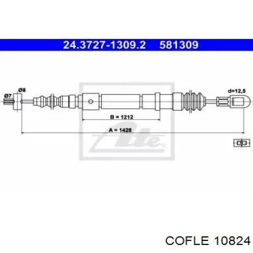 c21688-p Akron Malo cable de freno de mano trasero derecho/izquierdo