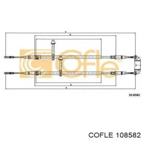 10.8582 Cofle cable de freno de mano trasero derecho/izquierdo