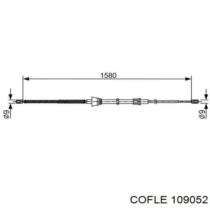 10.9052 Cofle cable de freno de mano trasero derecho/izquierdo