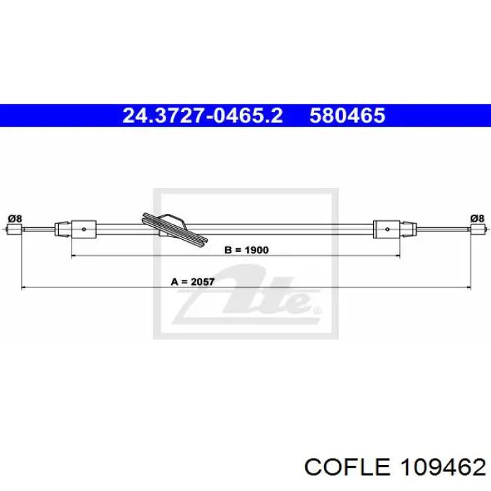 BC-0529 Japan Parts cable de freno de mano delantero