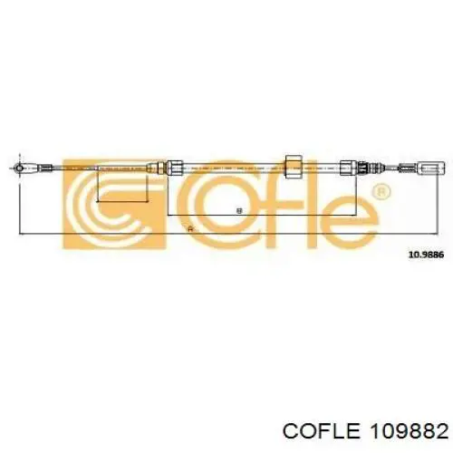 109882 Cofle Cable de freno de mano delantero 