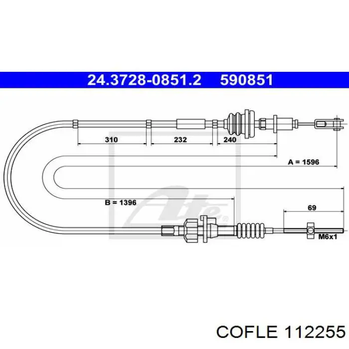 11.2255 Cofle cable de embrague