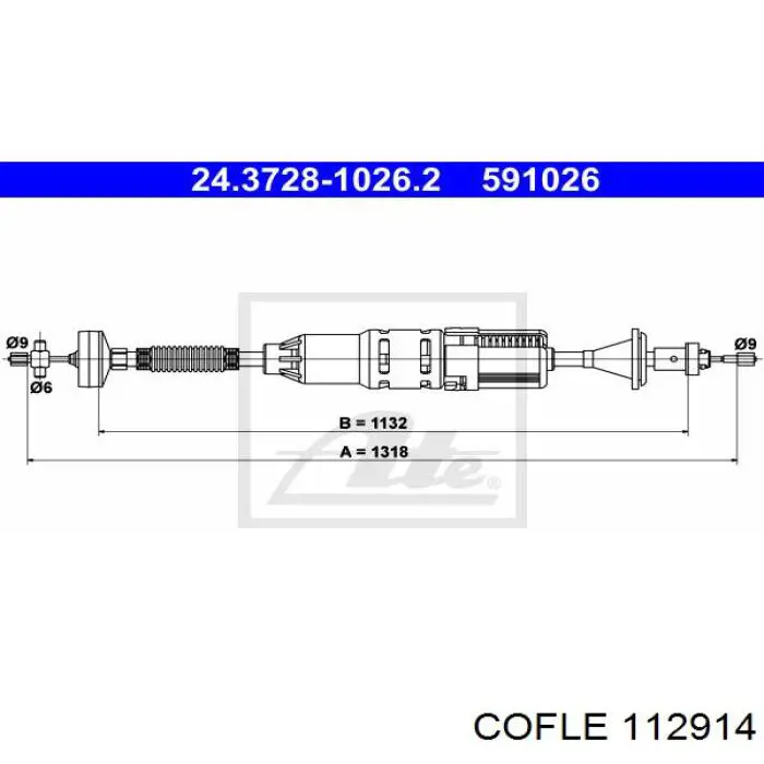 6025171256 Renault (RVI) cable de embrague