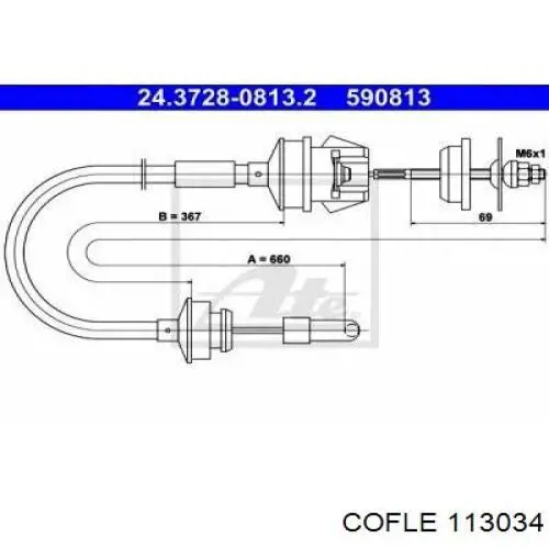 11.3034 Cofle cable de embrague