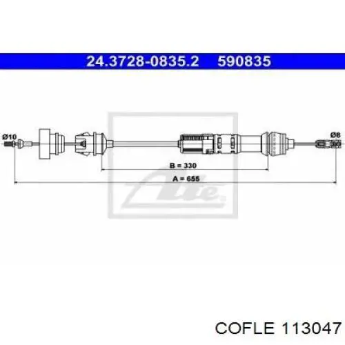 11.3047 Cofle cable de embrague