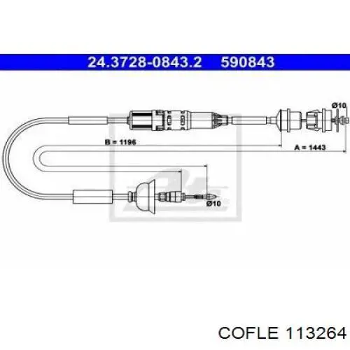 113064 Cofle cable de embrague