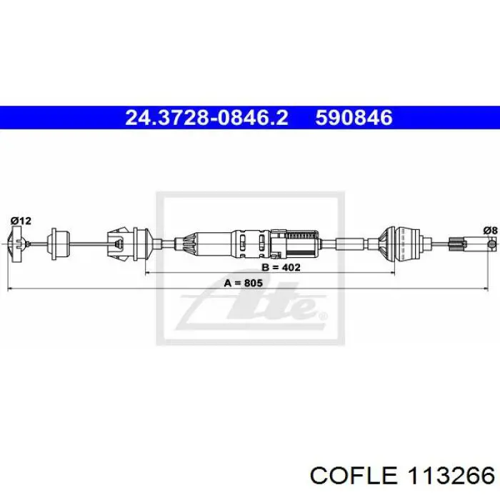 11.3266 Cofle cable de embrague