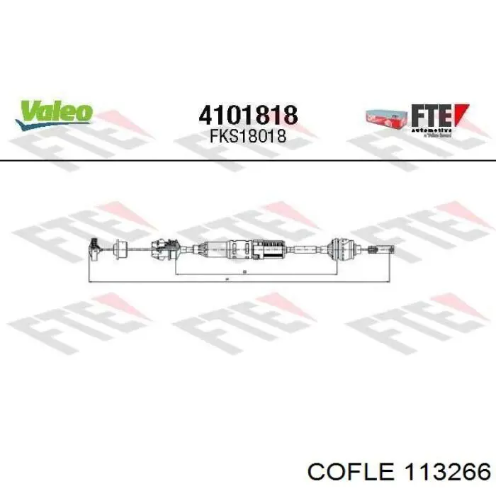 Cable de embrague Cofle 113266 precio, desde 31,01 EUR