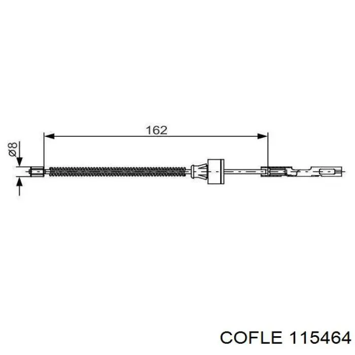 81845 Metalcaucho cable de freno de mano trasero derecho/izquierdo
