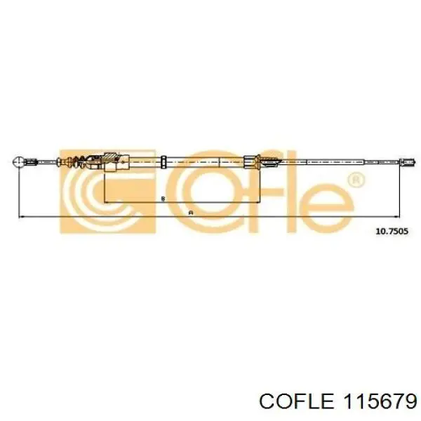 2199-TT9LRH Febest cable de freno de mano trasero derecho
