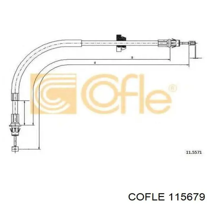 Cable de freno de mano trasero derecho Ford 1734688