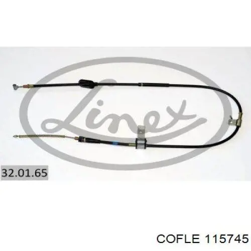 DP3110.10.0795 Drive cable de freno de mano trasero derecho