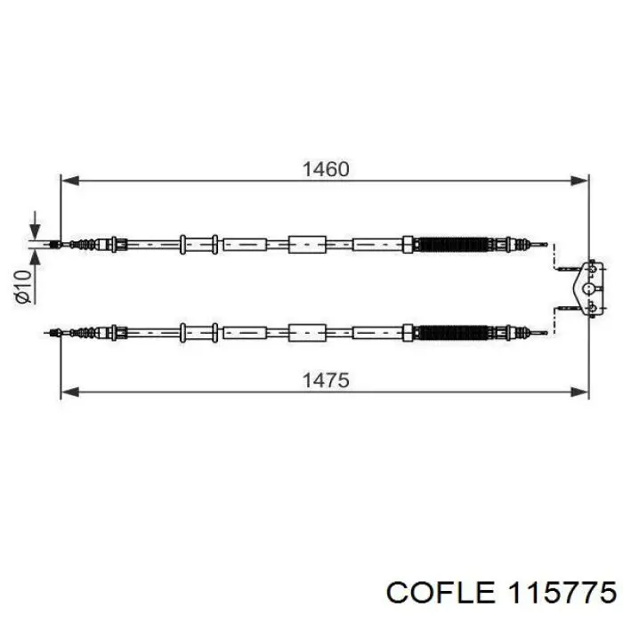 522062 Opel cable de freno de mano trasero derecho/izquierdo