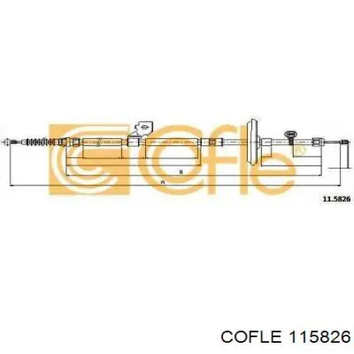 11.5826 Cofle cable de freno de mano trasero izquierdo