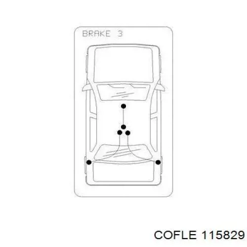 11.5829 Cofle cable de freno de mano trasero derecho