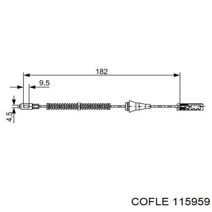 115959 Cofle cable de freno de mano trasero derecho/izquierdo