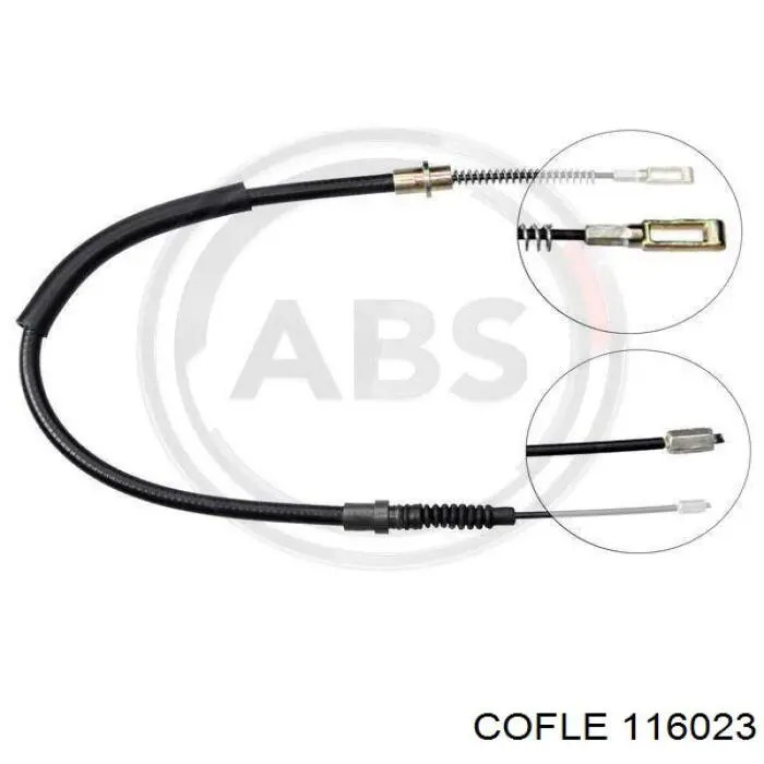 116023 Cofle cable de freno de mano trasero derecho