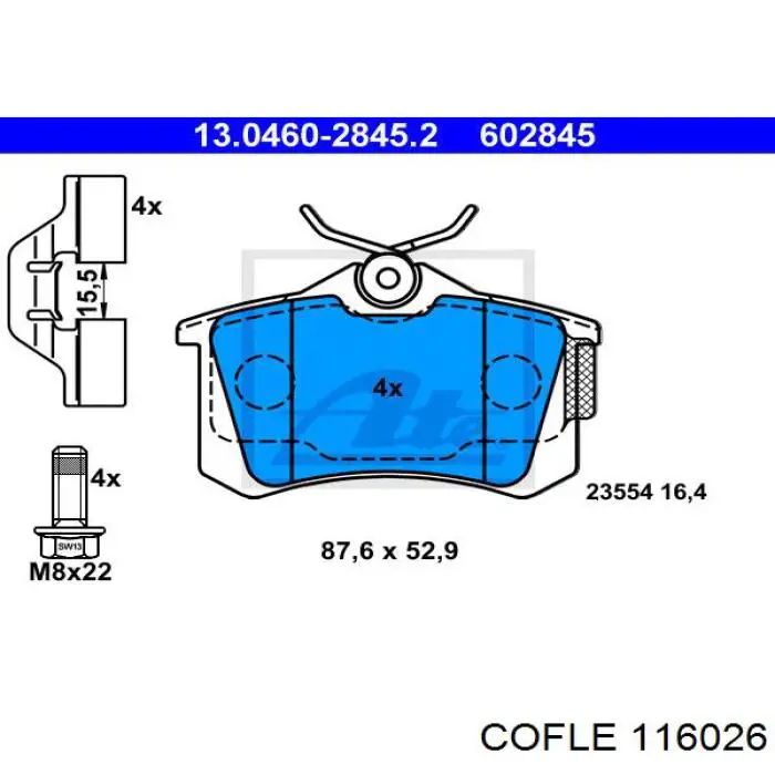 11.6026 Cofle cable de freno de mano trasero derecho