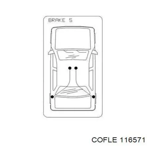 11.6571 Cofle cable de freno de mano trasero derecho