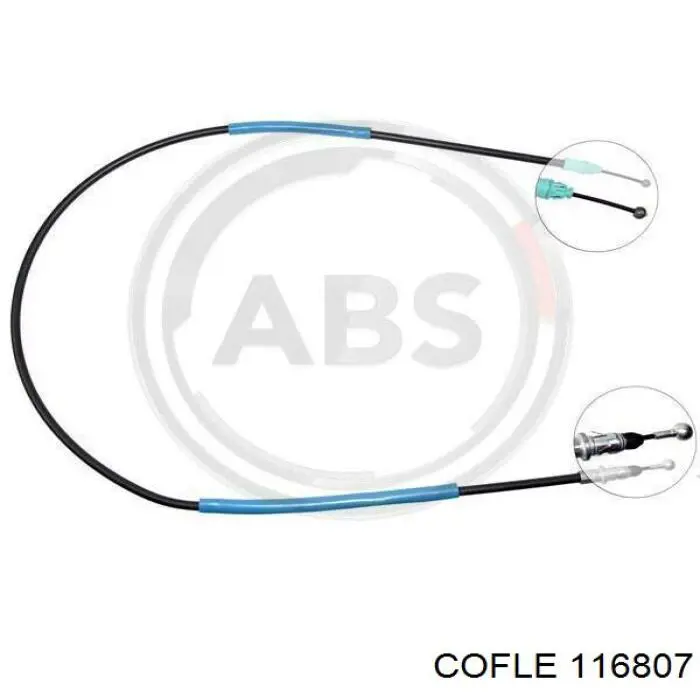 116807 Cofle cable de freno de mano trasero izquierdo