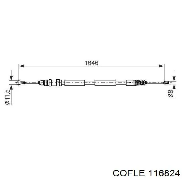 Comprar 93459142 Opel Cable de freno de mano trasero derecho