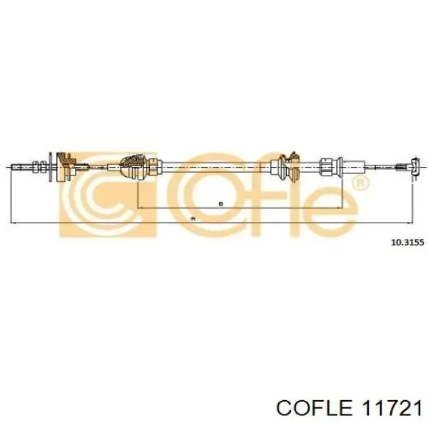 901451 Cautex Cable de accionamiento del embrague