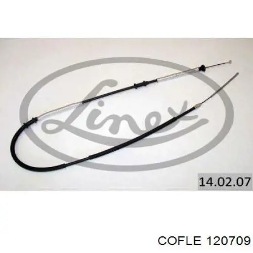 12.0709 Cofle cable de freno de mano trasero derecho