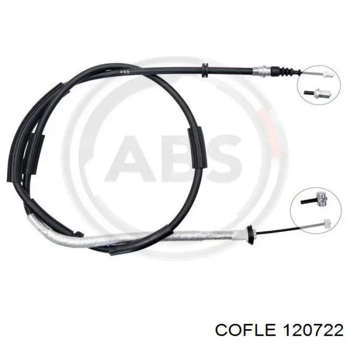 12.0722 Cofle cable de freno de mano trasero derecho