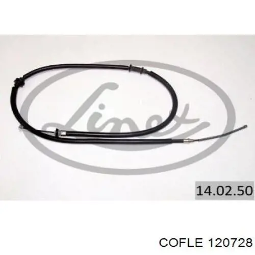 12.0728 Cofle cable de freno de mano trasero derecho