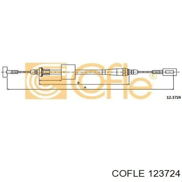 12.3724 Cofle cable de freno de mano trasero derecho/izquierdo