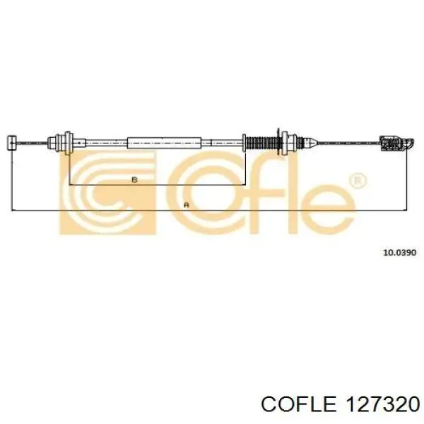 Cable del acelerador 504016 Beca Cables