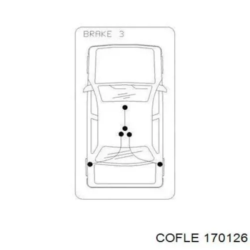 17.0126 Cofle cable de freno de mano trasero izquierdo