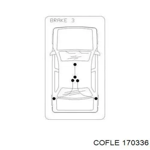 17.0336 Cofle cable de freno de mano trasero derecho