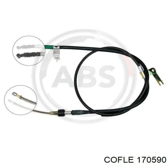 17.0590 Cofle cable de freno de mano trasero derecho