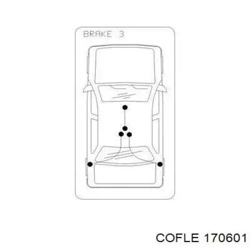 17.0601 Cofle cable de freno de mano trasero derecho