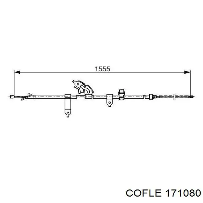 17.1080 Cofle cable de freno de mano trasero izquierdo