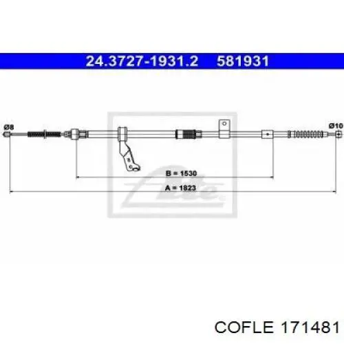 DP3110101086 Dr!ve+ cable de freno de mano trasero derecho