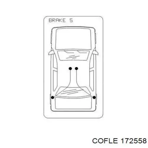 17.2558 Cofle cable de freno de mano trasero izquierdo