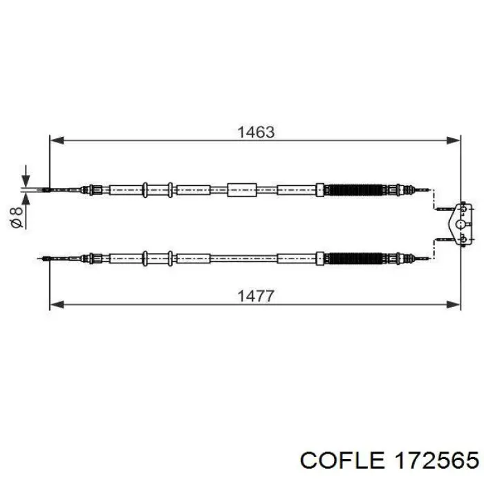 Cable de freno de mano trasero izquierdo Hyundai Santa Fe 1 