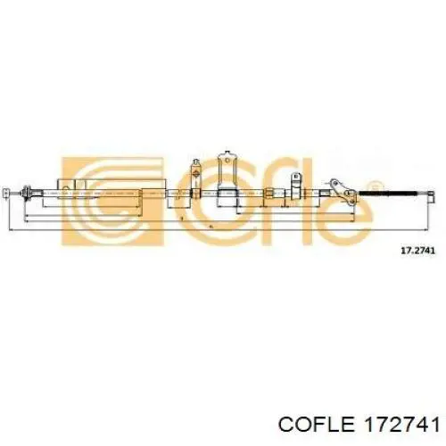 17.2741 Cofle cable de freno de mano trasero izquierdo