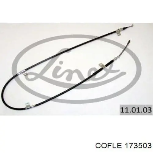 173503 Cofle cable de freno de mano trasero izquierdo