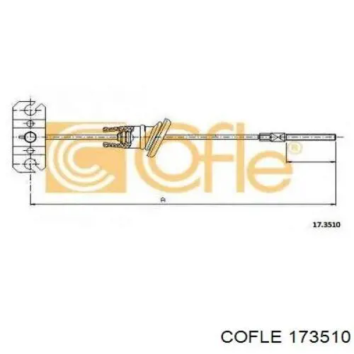 173510 Cofle cable de freno de mano delantero