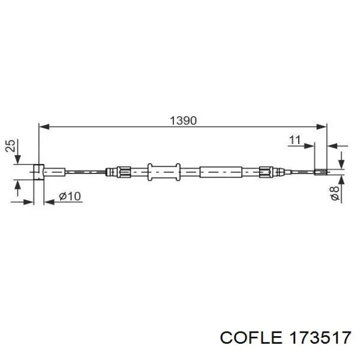 Cable de freno de mano trasero derecho Chevrolet Spark (Matiz) hatchback (M300) (2010 - 2026) precio, desde 28,72 EUR