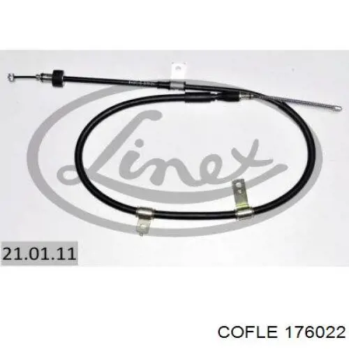 17.6022 Cofle cable de freno de mano trasero izquierdo