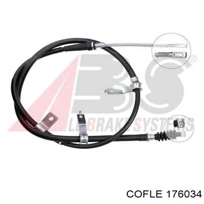 17.6034 Cofle cable de freno de mano trasero derecho