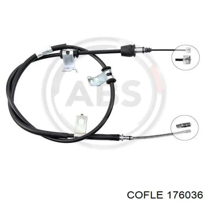 176036 Cofle cable de freno de mano trasero derecho