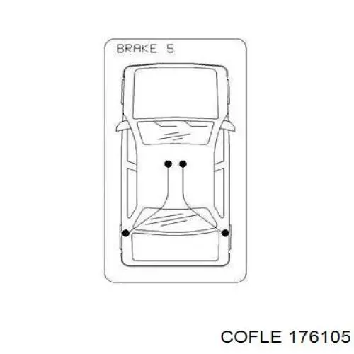 17.6105 Cofle cable de freno de mano intermedio