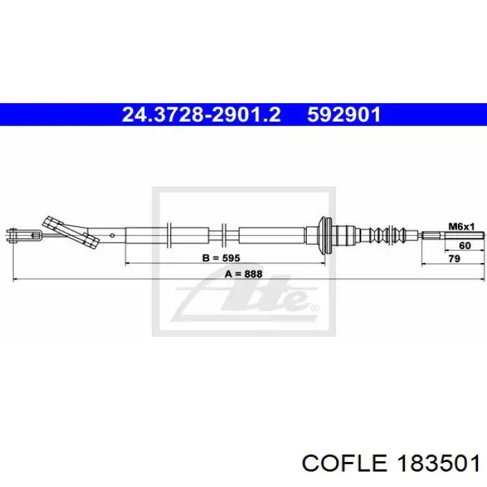 Cable de accionamiento del embrague para Chevrolet Aveo (T250, T255)