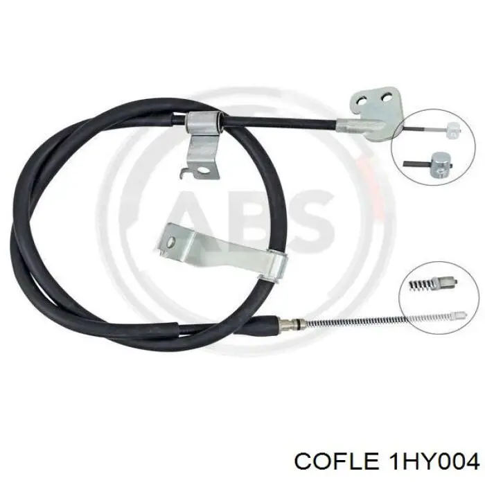 1.hy004 Cofle cable de freno de mano trasero derecho