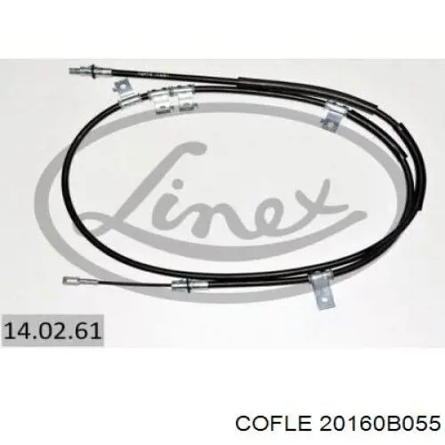 20.160B055 Cofle cable de freno de mano trasero derecho